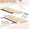 Sorbus Wood Floating Shelves for Wall - 35” Solid Wood Wall Shelves for Bathroom Decor, Books, Bedroom & Living Room - Set of 2 Black Wall Mounted Kitchen Shelves - Durable 100% Premium Solid Pine
